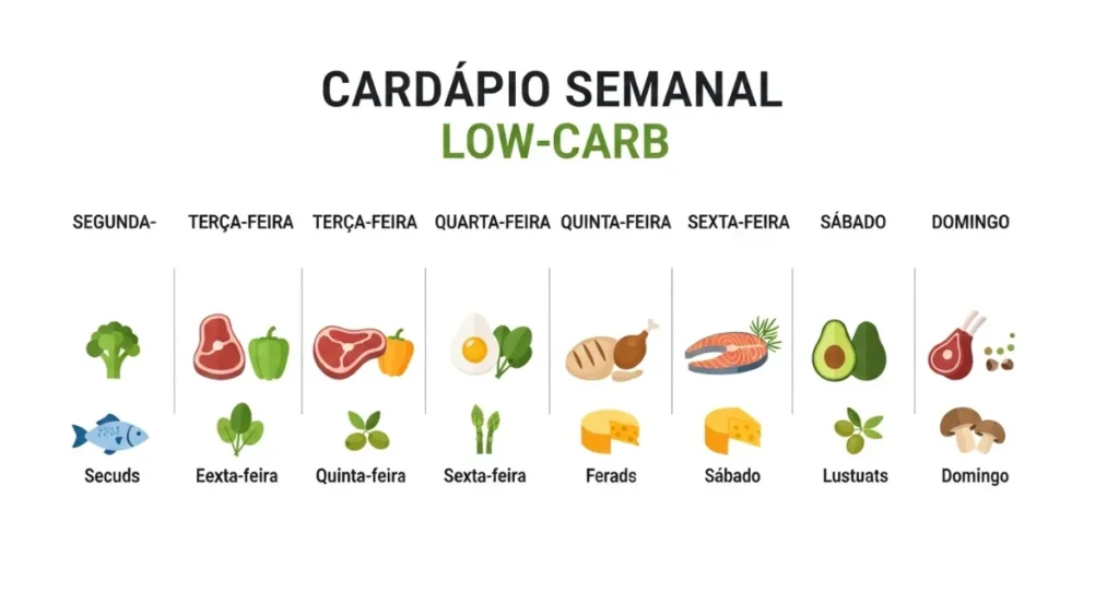 calendario semanal low carb