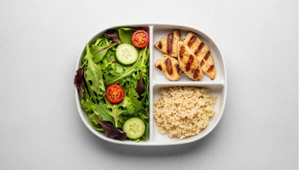 Como montar prato de dieta para emagrecer: o guia completo com receitas fáceis e saborosas 2 O segredo para entender como montar prato de dieta para emagrecer está em visualizar o prato de forma inteligente. A regra mais simples e eficaz é a do "prato ideal": divida o seu prato em três partes. A maior porção, cerca de metade do prato, deve ser preenchida com vegetais e verduras.