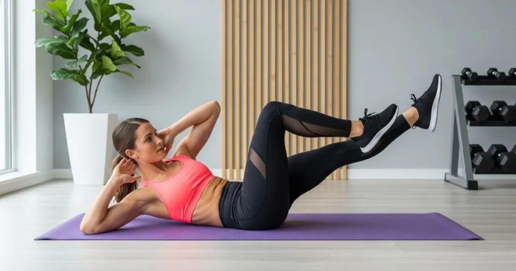 Exercicios abdominal bicicleta