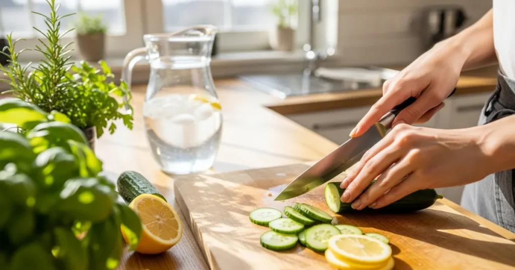 Preparando Aguas saborizadas