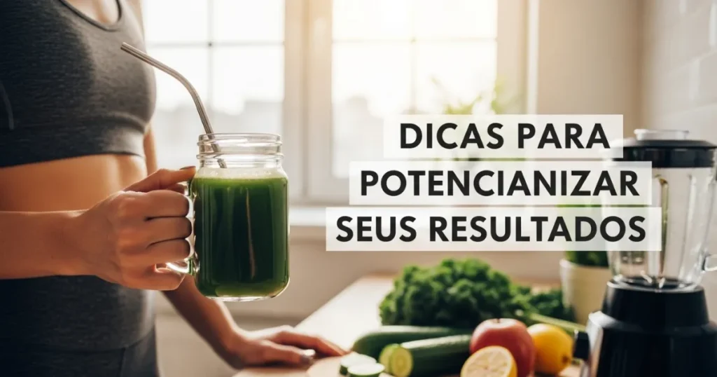 Os sucos detox auxiliam no emagrecimento quando combinados com déficit calórico e hábitos saudáveis. Eles reduzem o inchaço, aceleram o metabolismo e fornecem nutrientes essenciais, mas não fazem milagres sozinhos.